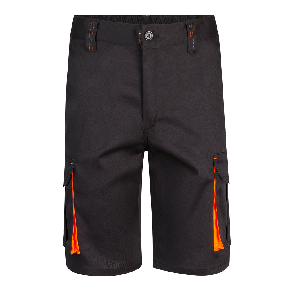 VL HEMERA. Bermudas stretch bicolor multibolsos (240g/m²), em algodão (46%), EME (38%) e poliéster (16%)