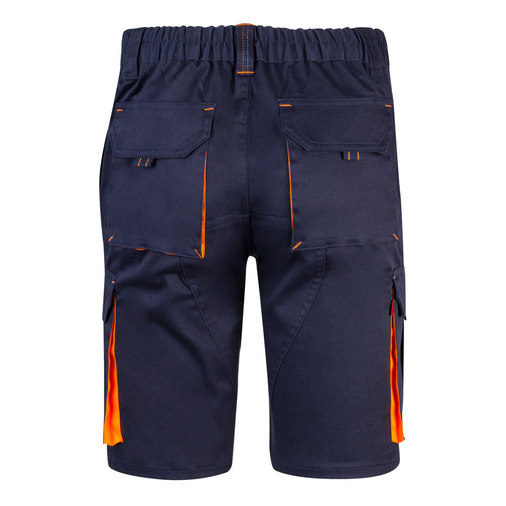 VL HEMERA. Bermudas stretch bicolor multibolsos (240g/m²), em algodão (46%), EME (38%) e poliéster (16%)