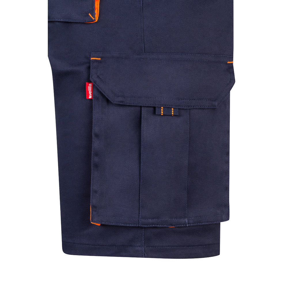 VL HEMERA. Bermudas stretch bicolor multibolsos (240g/m²), em algodão (46%), EME (38%) e poliéster (16%)