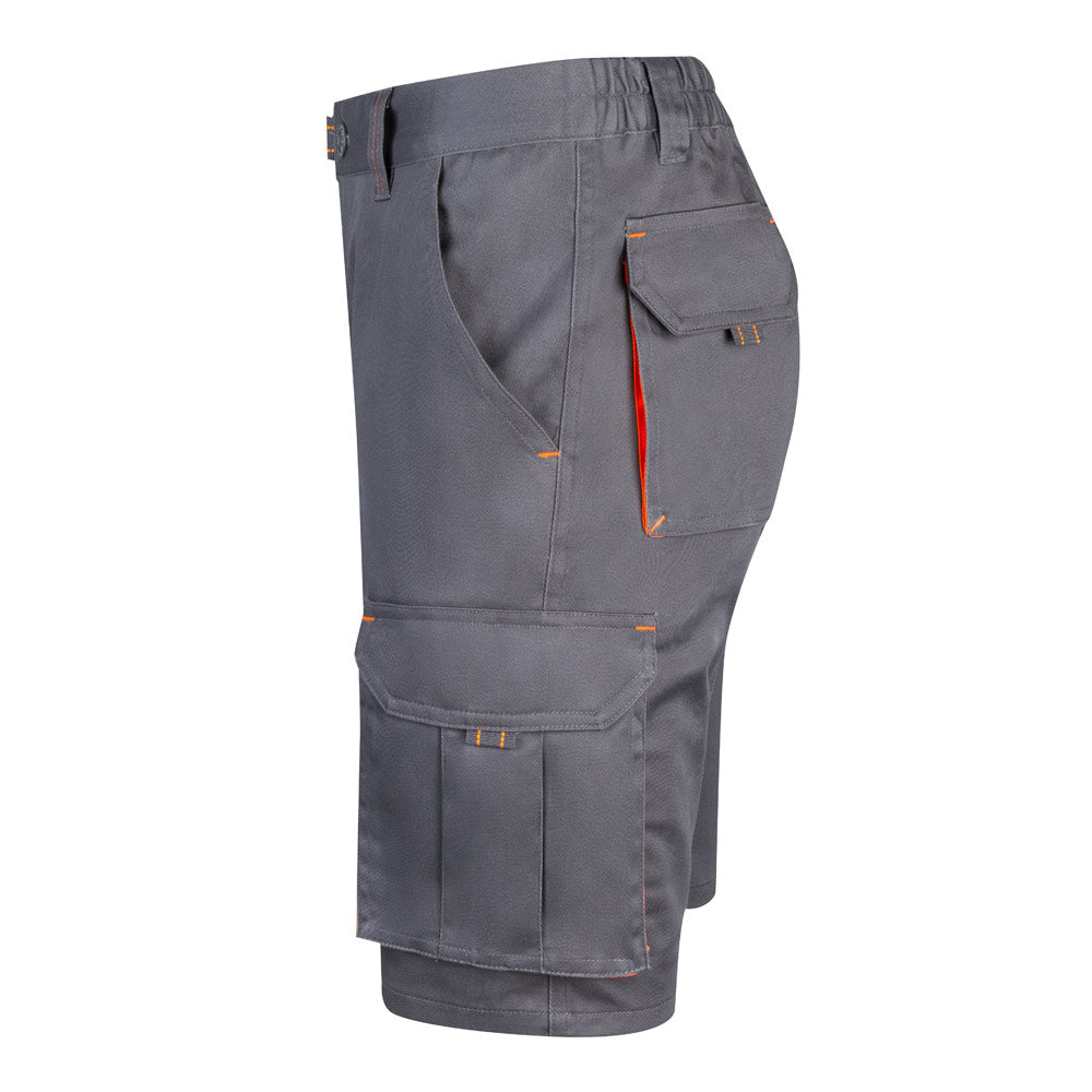 VL HEMERA. Bermudas stretch bicolor multibolsos (240g/m²), em algodão (46%), EME (38%) e poliéster (16%)