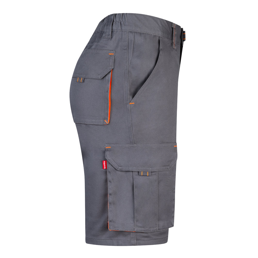 VL HEMERA. Bermudas stretch bicolor multibolsos (240g/m²), em algodão (46%), EME (38%) e poliéster (16%)