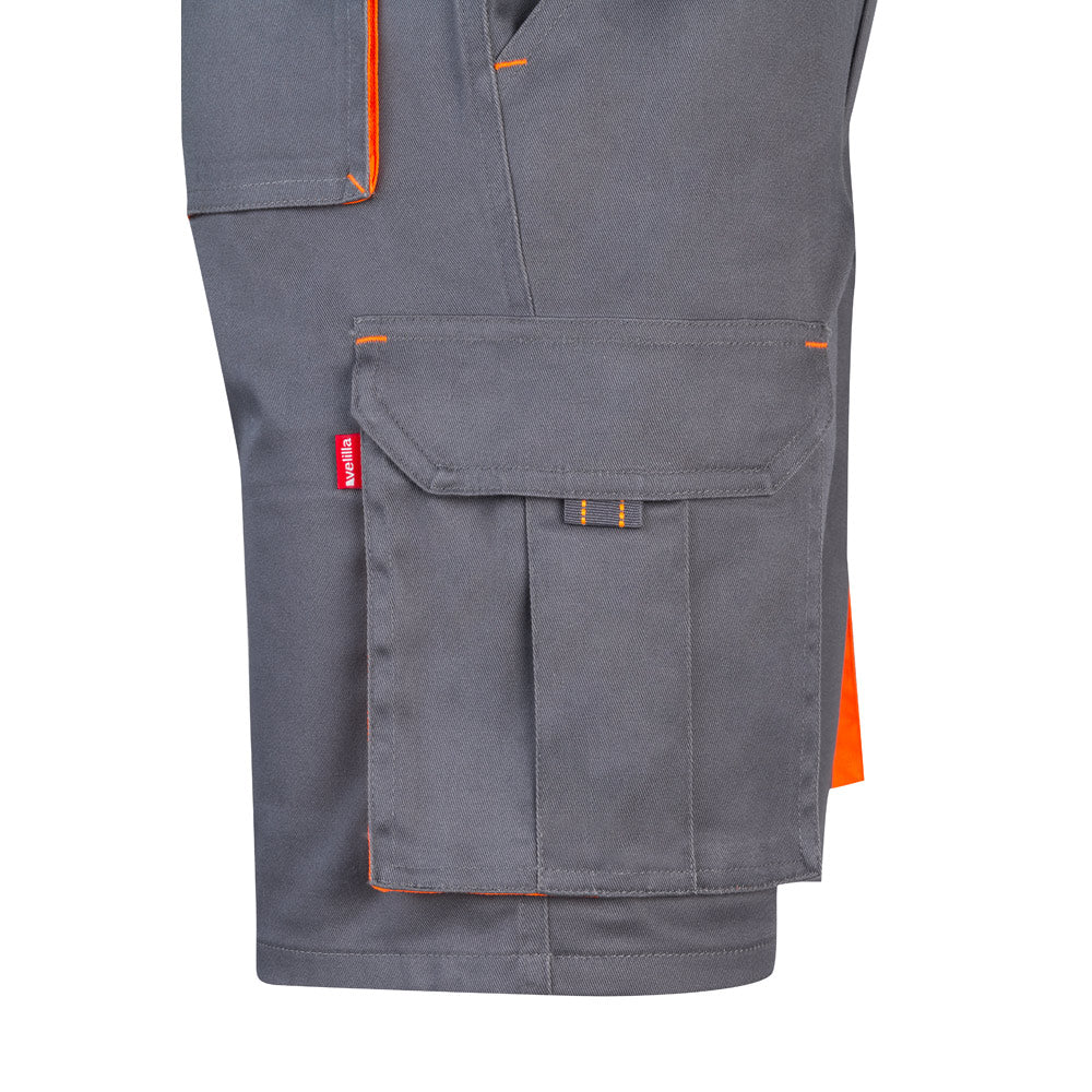 VL HEMERA. Bermudas stretch bicolor multibolsos (240g/m²), em algodão (46%), EME (38%) e poliéster (16%)