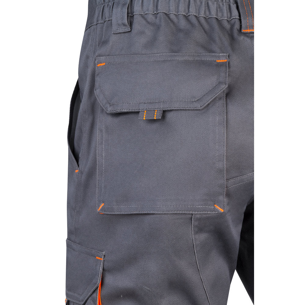 VL HEMERA. Bermudas stretch bicolor multibolsos (240g/m²), em algodão (46%), EME (38%) e poliéster (16%)