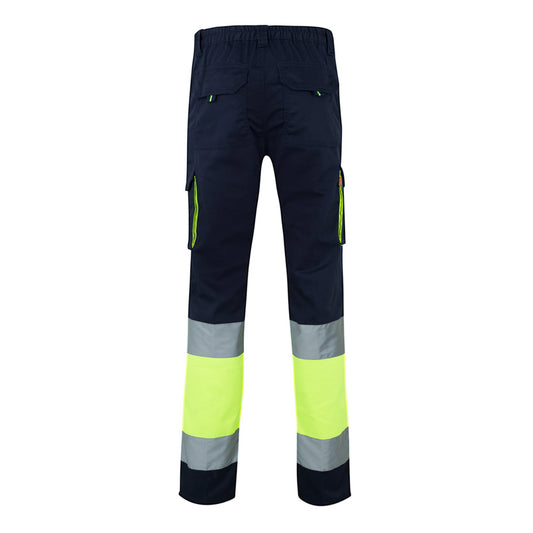 VL ZEUS LARGE. Calças stretch bicolor multibolsos (240g/m²), em algodão (46%), EME (38%) e poliéster (16%)