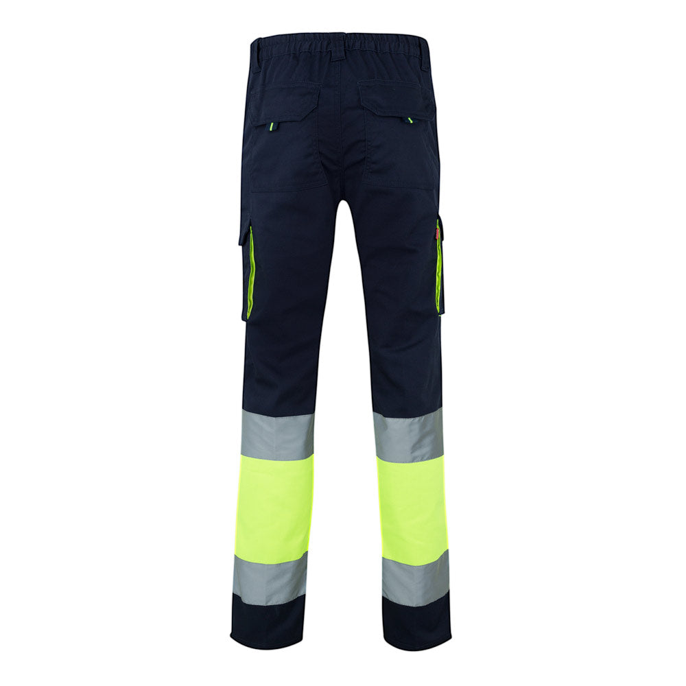 VL ZEUS LARGE. Calças stretch bicolor multibolsos (240g/m²), em algodão (46%), EME (38%) e poliéster (16%)