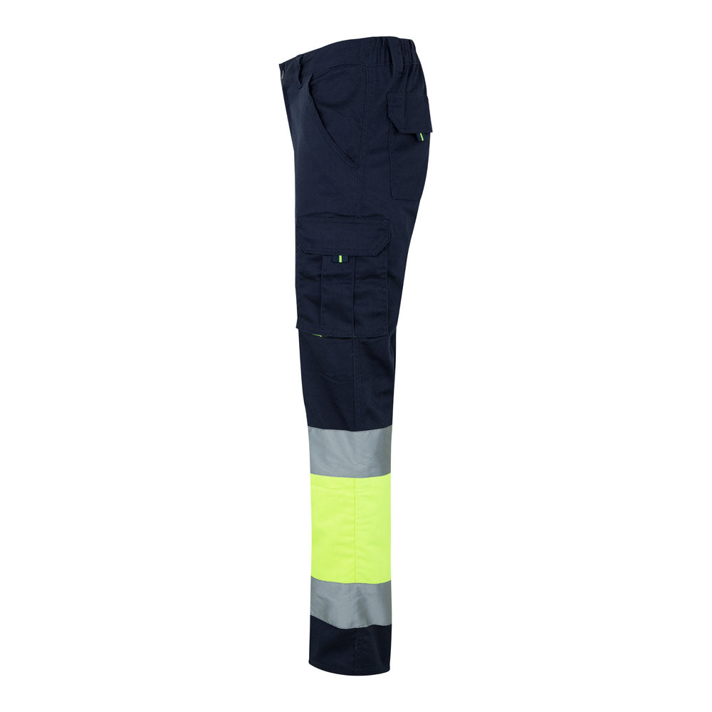 VL ZEUS LARGE. Calças stretch bicolor multibolsos (240g/m²), em algodão (46%), EME (38%) e poliéster (16%)