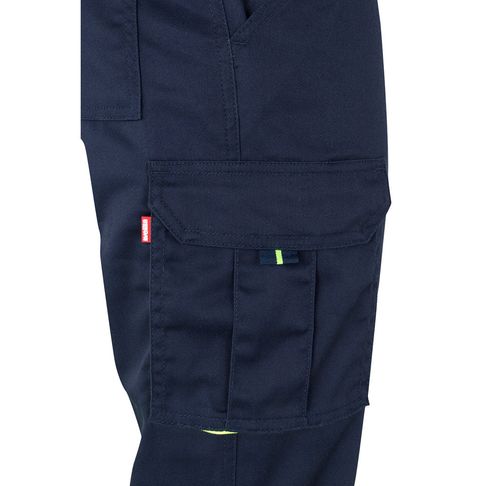 VL ZEUS LARGE. Calças stretch bicolor multibolsos (240g/m²), em algodão (46%), EME (38%) e poliéster (16%)