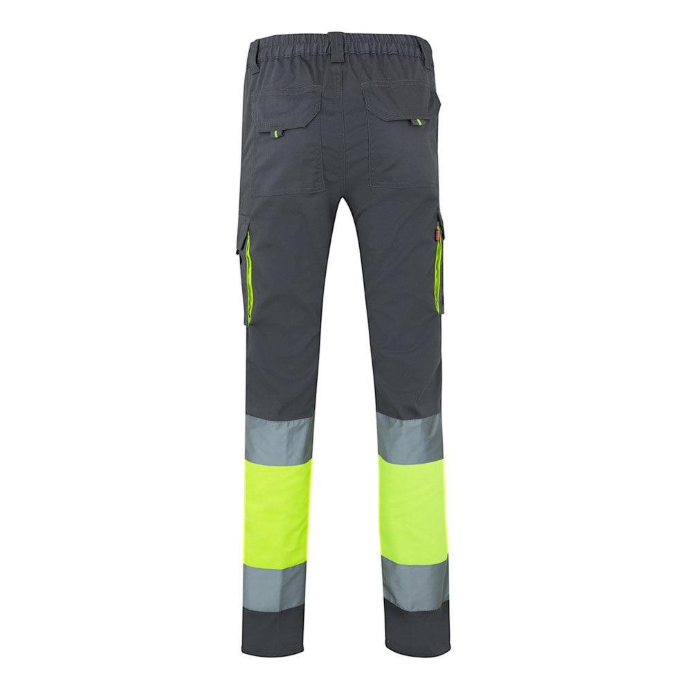 VL ZEUS LARGE. Calças stretch bicolor multibolsos (240g/m²), em algodão (46%), EME (38%) e poliéster (16%)