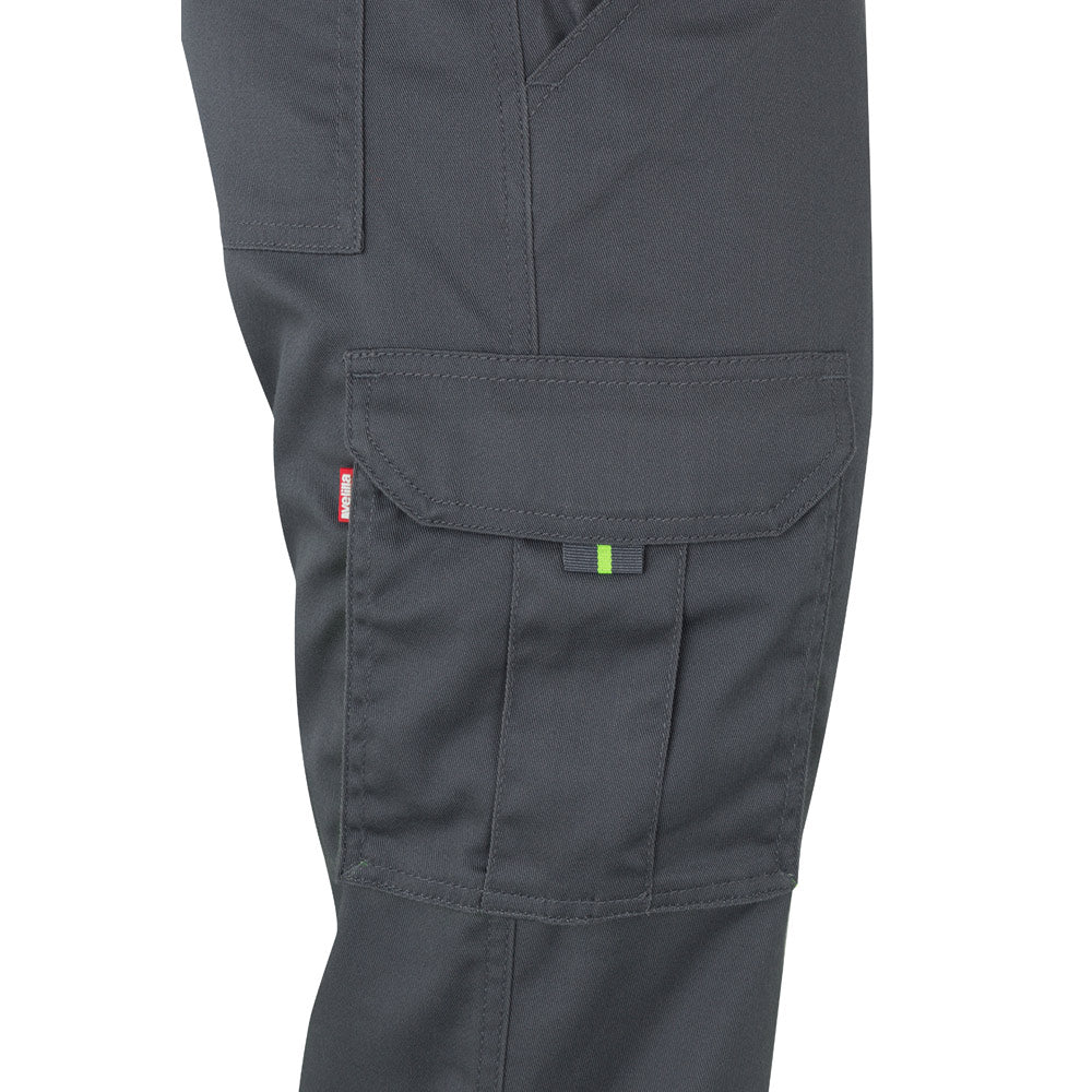 VL ZEUS LARGE. Calças stretch bicolor multibolsos (240g/m²), em algodão (46%), EME (38%) e poliéster (16%)