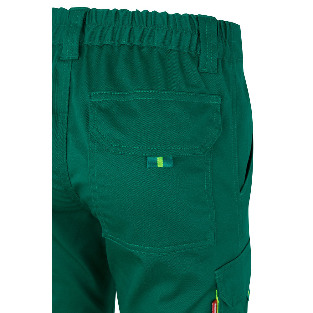 VL ZEUS LARGE. Calças stretch bicolor multibolsos (240g/m²), em algodão (46%), EME (38%) e poliéster (16%)