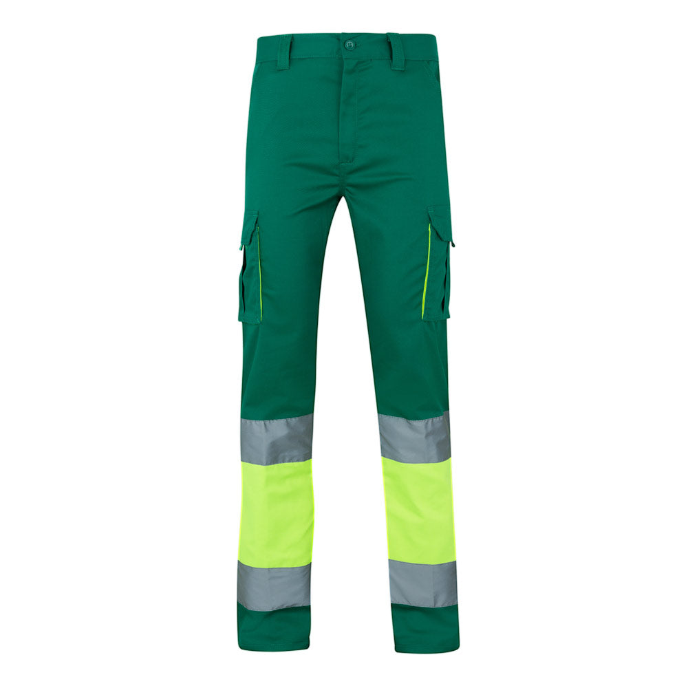 VL ZEUS LARGE. Calças stretch bicolor multibolsos (240g/m²), em algodão (46%), EME (38%) e poliéster (16%)