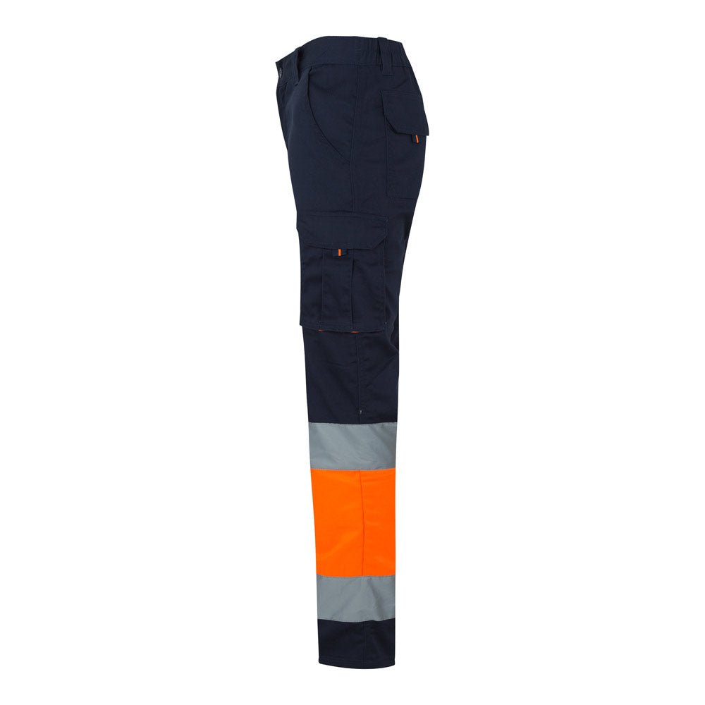 VL ZEUS LARGE. Calças stretch bicolor multibolsos (240g/m²), em algodão (46%), EME (38%) e poliéster (16%)