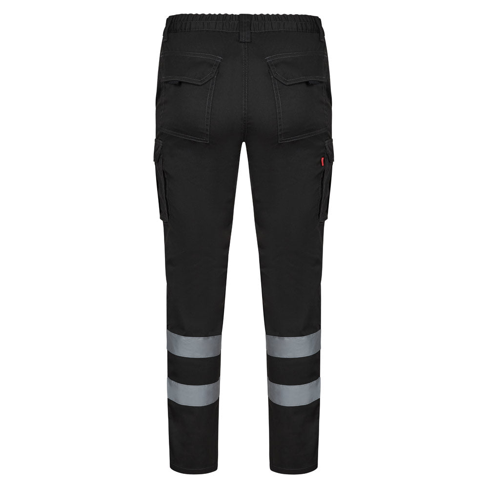 VL DIONYSUS. Calças stretch multibolsos (240g/m²), em algodão (46%), EME (38%) e poliéster (16%)