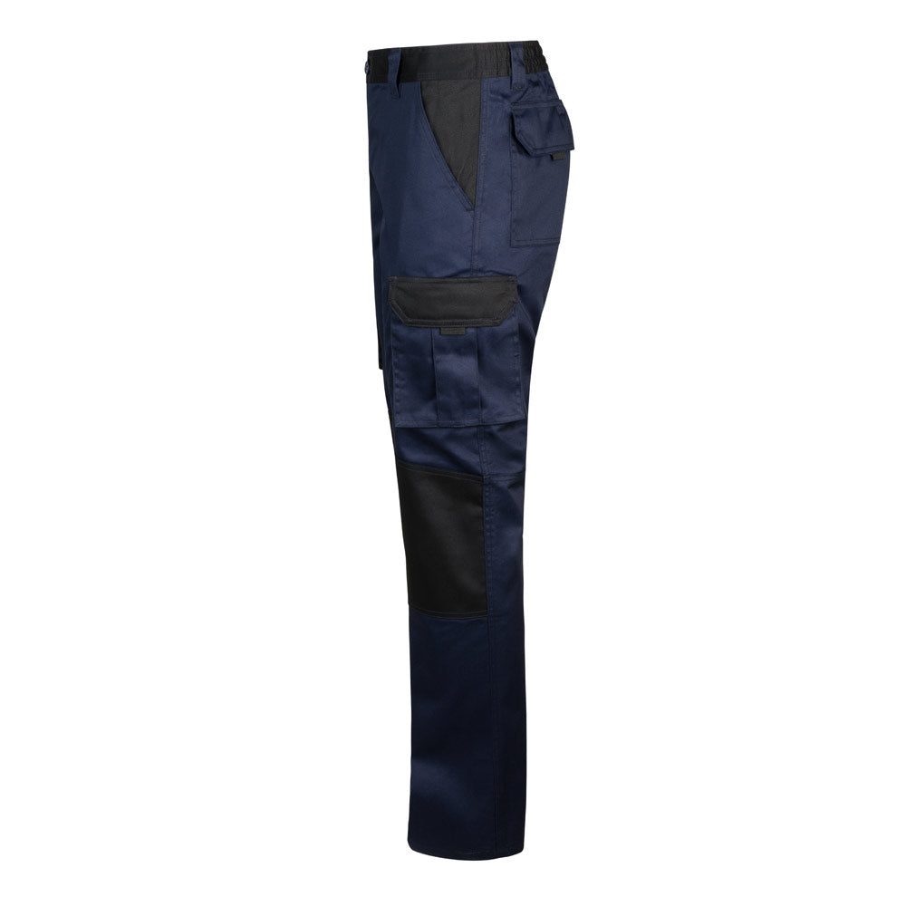 VL NJORD. Calças bicolor em sarja multibolsos (240 g/m²), em algodão (35%) e poliéster (65%)