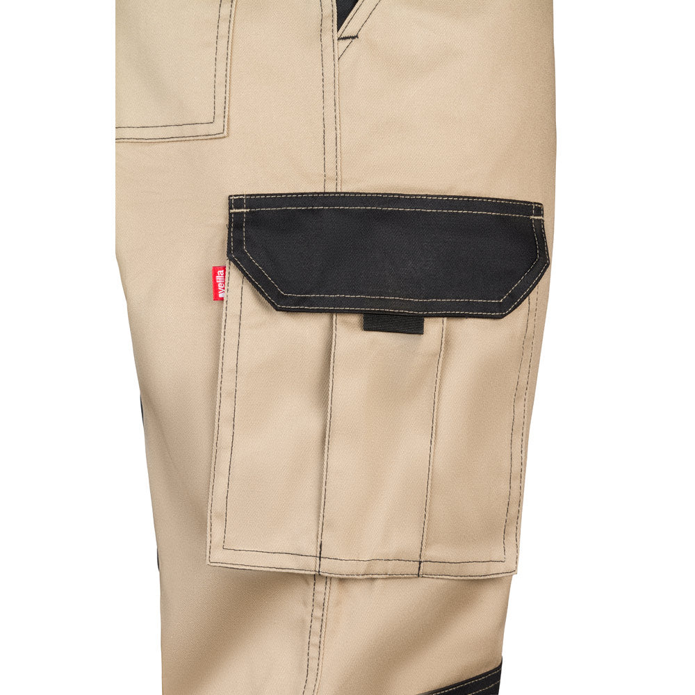 VL NJORD. Calças bicolor em sarja multibolsos (240 g/m²), em algodão (35%) e poliéster (65%)