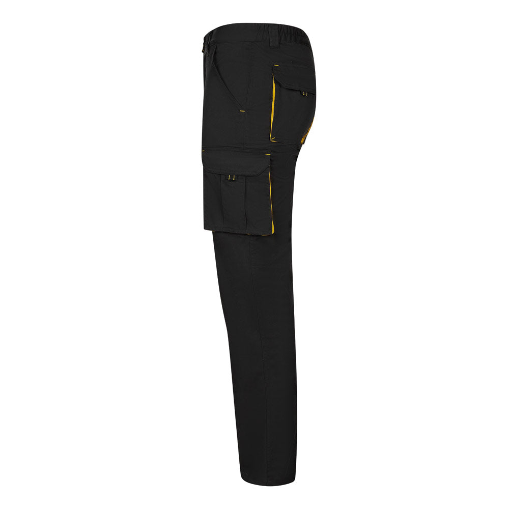 VL FIDES. Calças stretch bicolor multibolsos (240g/m²), em algodão (46%), EME (38%) e poliéster (16%)