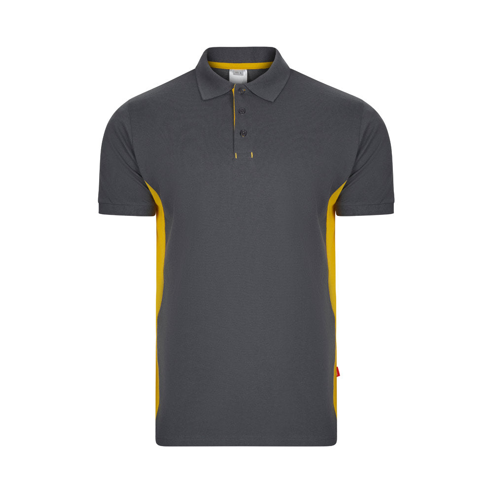 VL SUPAY. Polo piqué bicolor (180g/m²) manga curta, em algodão (60%) e poliéster (40%)