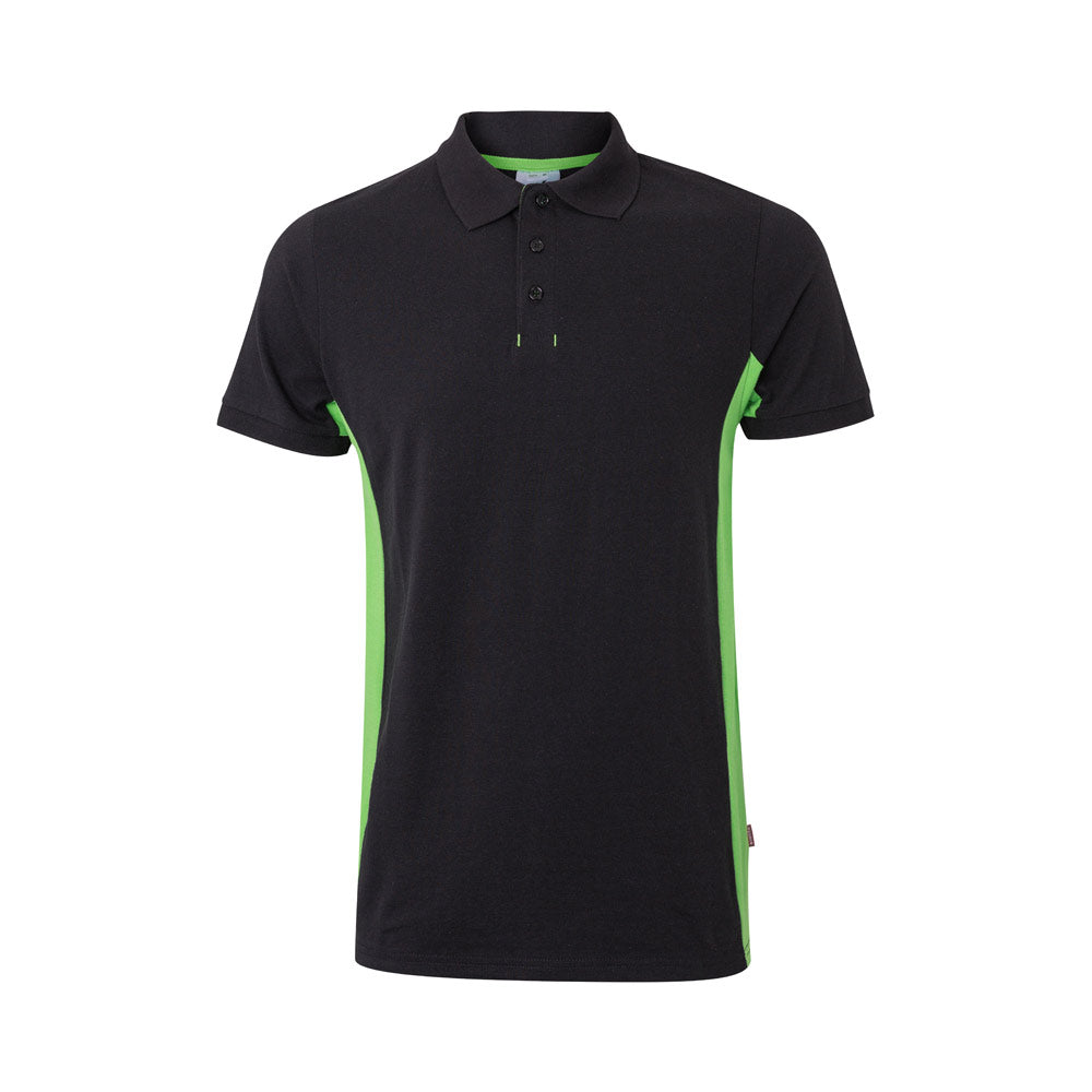 VL SUPAY. Polo piqué bicolor (180g/m²) manga curta, em algodão (60%) e poliéster (40%)