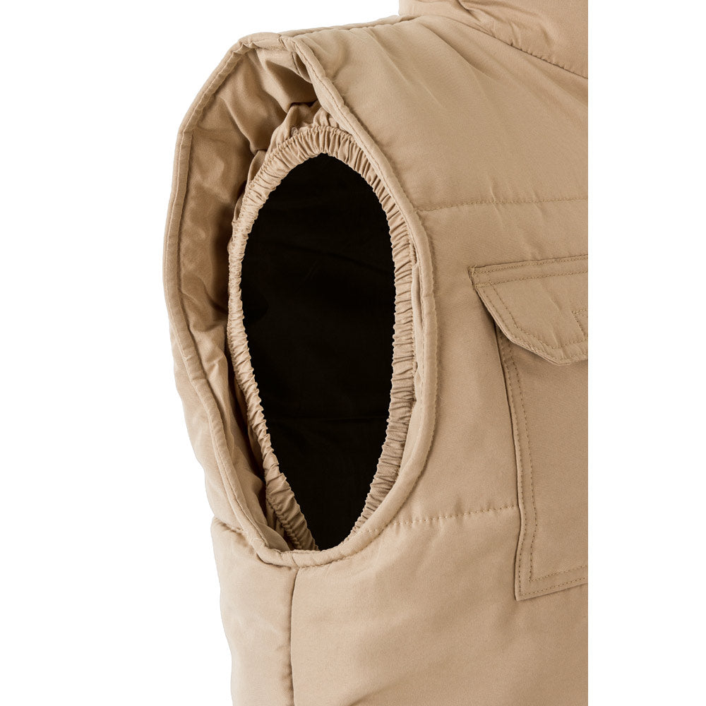 VL MEFITIS. Colete acolchoado multibolsos (220g/m²), em poliéster (100%)