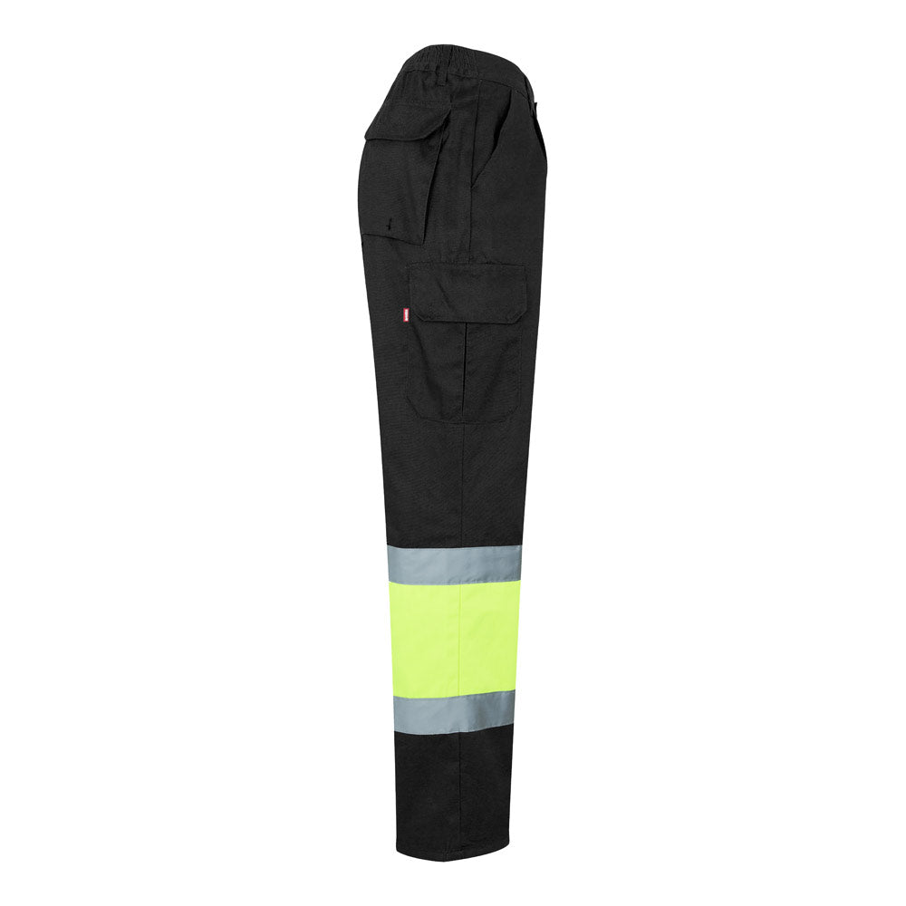 VL ATHENA. Calças bicolor em sarja (210g/m²), forradas, multibolsos, em algodão (20%) e poliéster (80%)