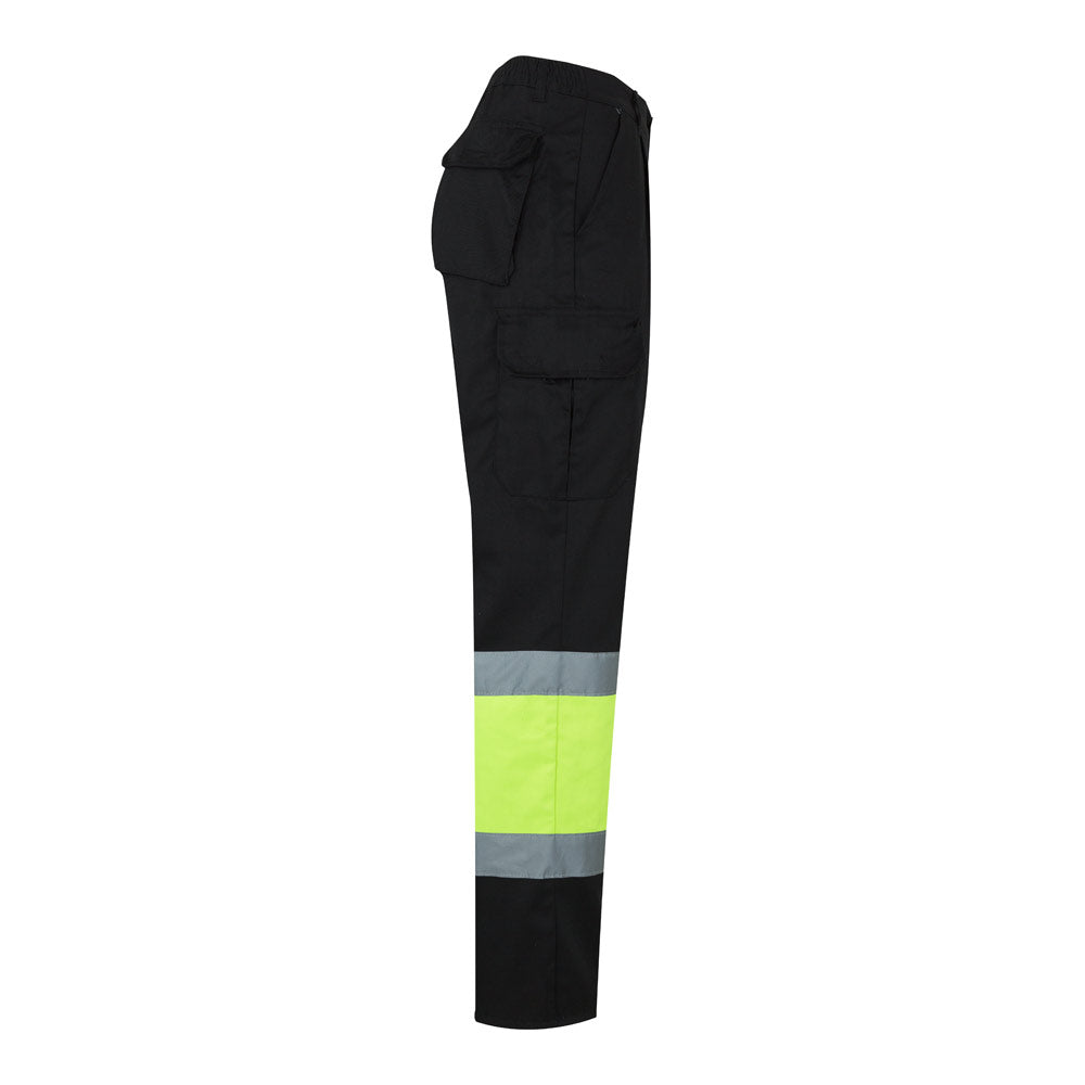 VL POSEIDON. Calças bicolor em sarja multibolsos (210g/m²), em algodão (20%) e poliéster (80%)