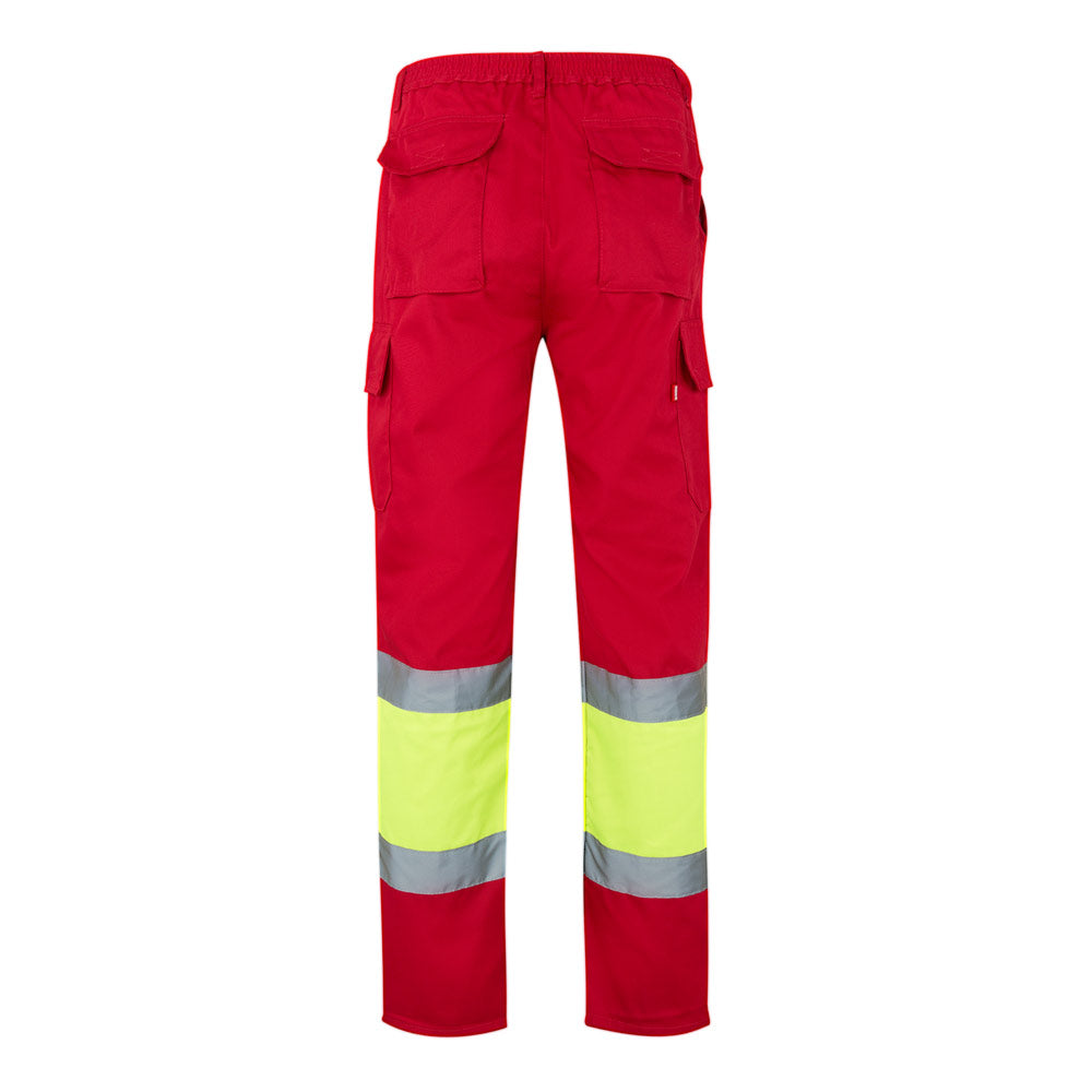 VL POSEIDON. Calças bicolor em sarja multibolsos (210g/m²), em algodão (20%) e poliéster (80%)