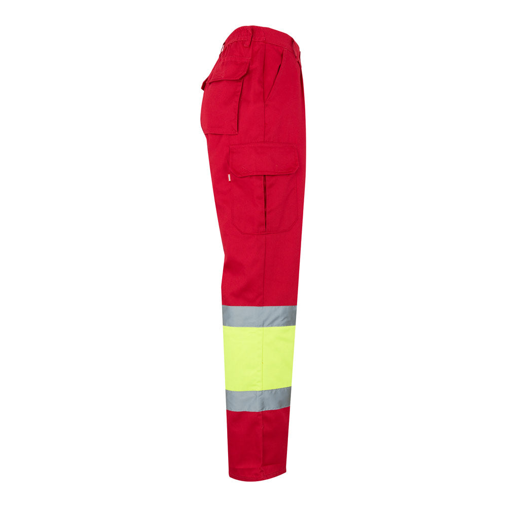 VL POSEIDON. Calças bicolor em sarja multibolsos (210g/m²), em algodão (20%) e poliéster (80%)