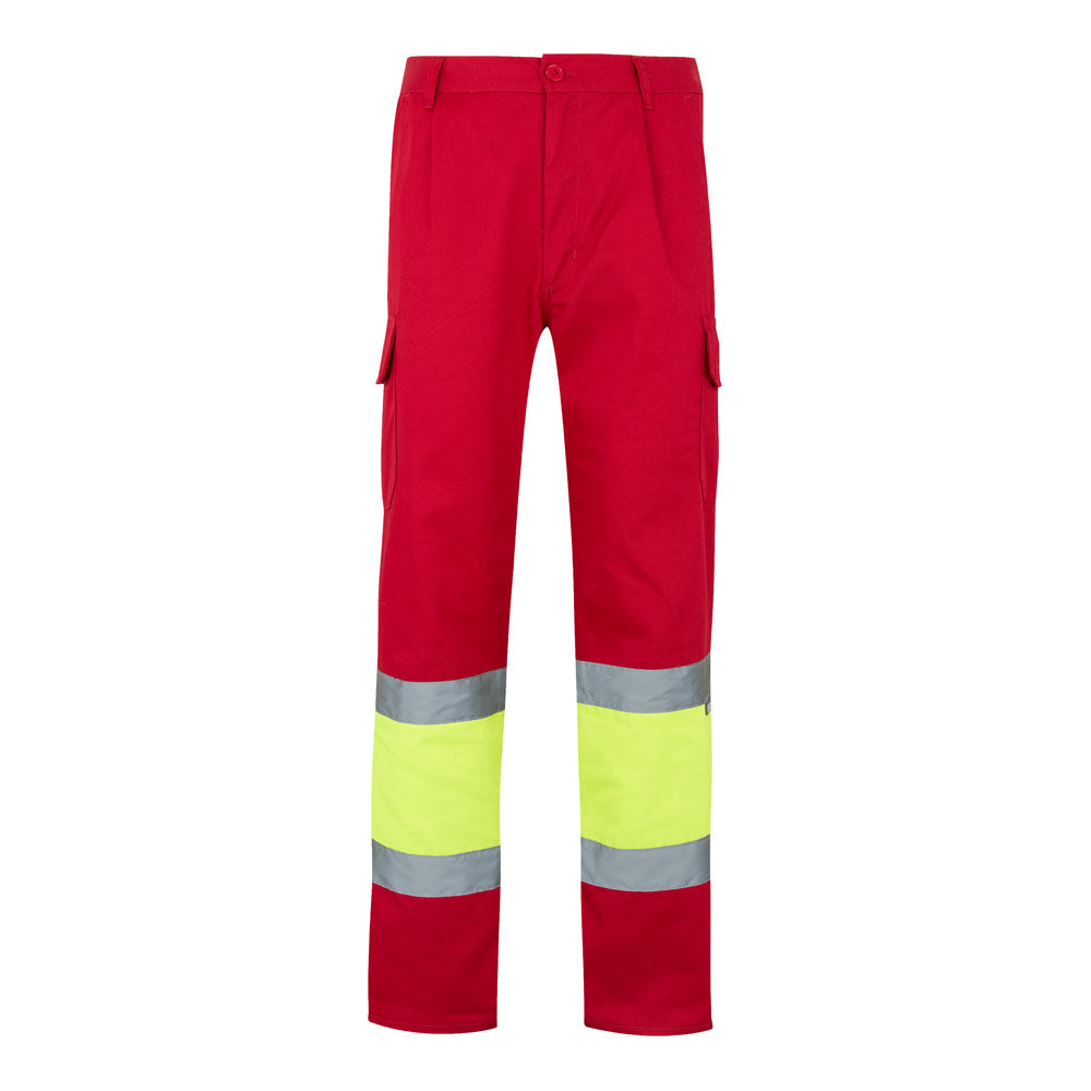 VL POSEIDON. Calças bicolor em sarja multibolsos (210g/m²), em algodão (20%) e poliéster (80%)