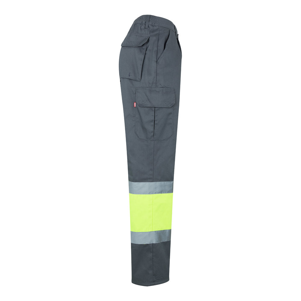 VL POSEIDON. Calças bicolor em sarja multibolsos (210g/m²), em algodão (20%) e poliéster (80%)