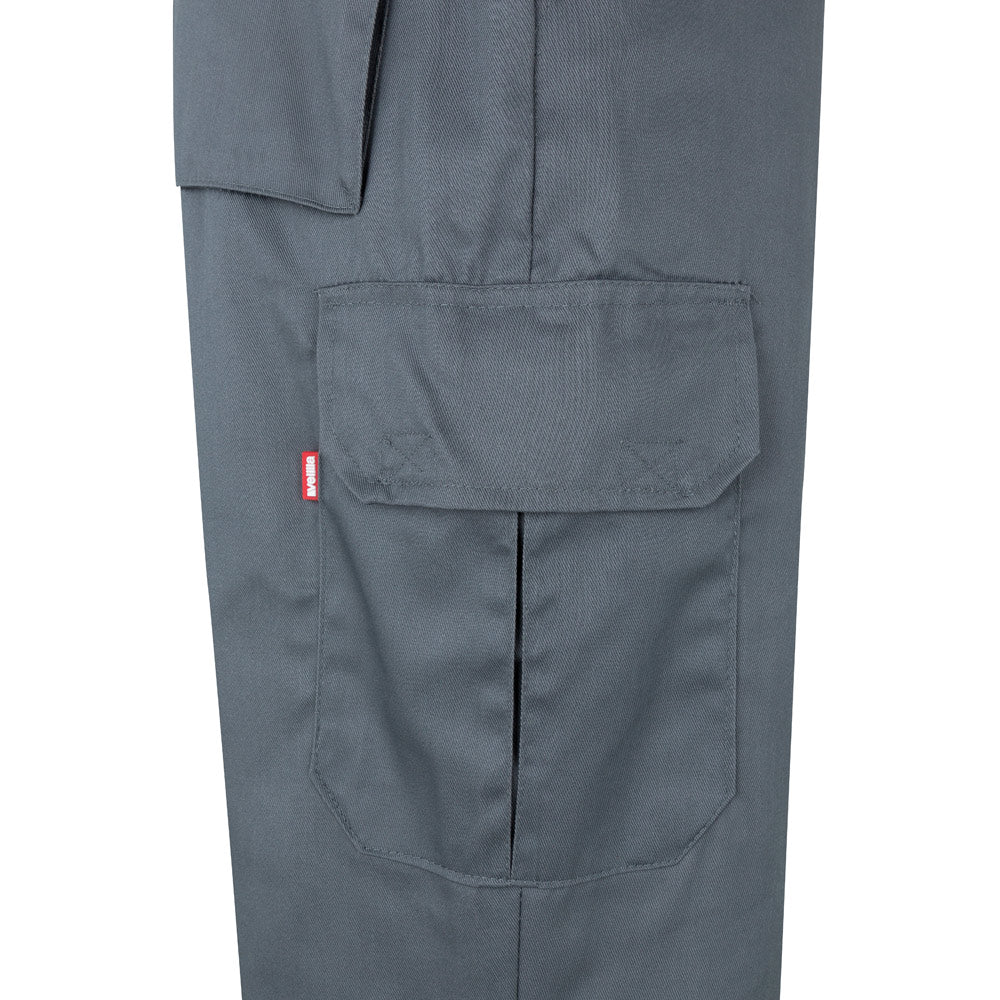 VL POSEIDON. Calças bicolor em sarja multibolsos (210g/m²), em algodão (20%) e poliéster (80%)