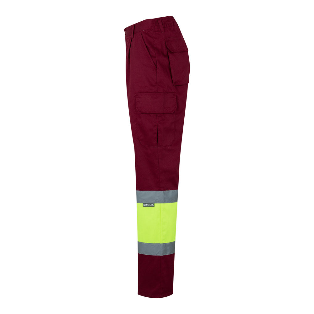 VL POSEIDON. Calças bicolor em sarja multibolsos (210g/m²), em algodão (20%) e poliéster (80%)