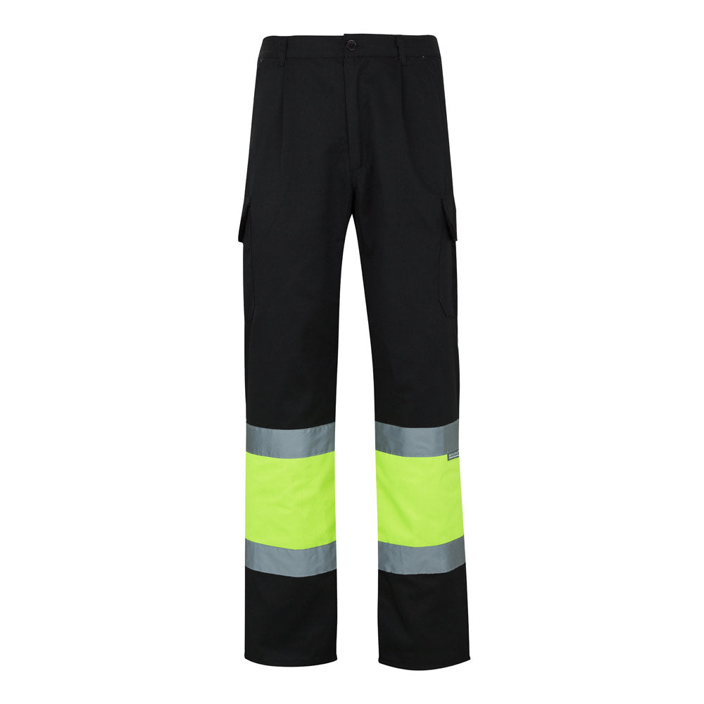 VL POSEIDON LARGE. Calças bicolor em sarja multibolsos (210g/m²), em algodão (20%) e poliéster (80%)
