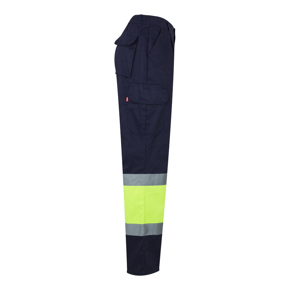 VL POSEIDON LARGE. Calças bicolor em sarja multibolsos (210g/m²), em algodão (20%) e poliéster (80%)