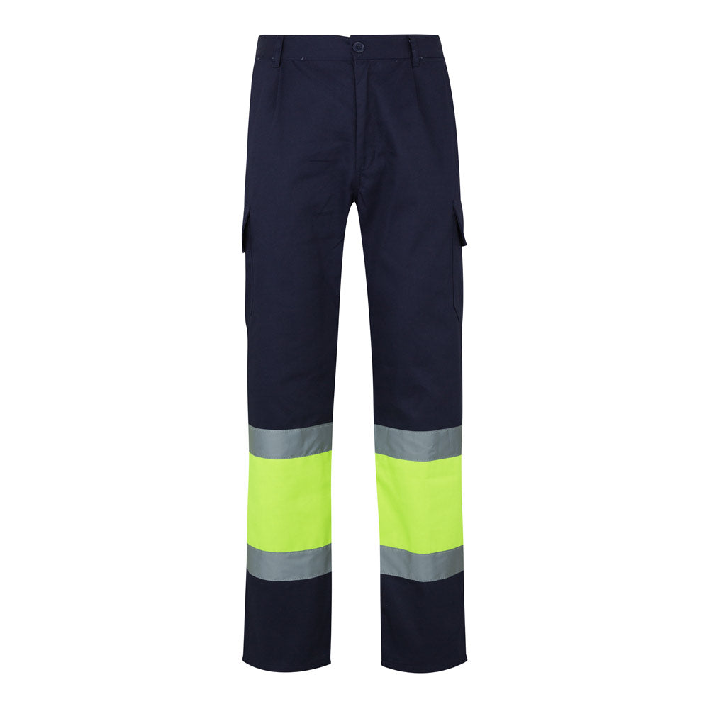 VL POSEIDON LARGE. Calças bicolor em sarja multibolsos (210g/m²), em algodão (20%) e poliéster (80%)