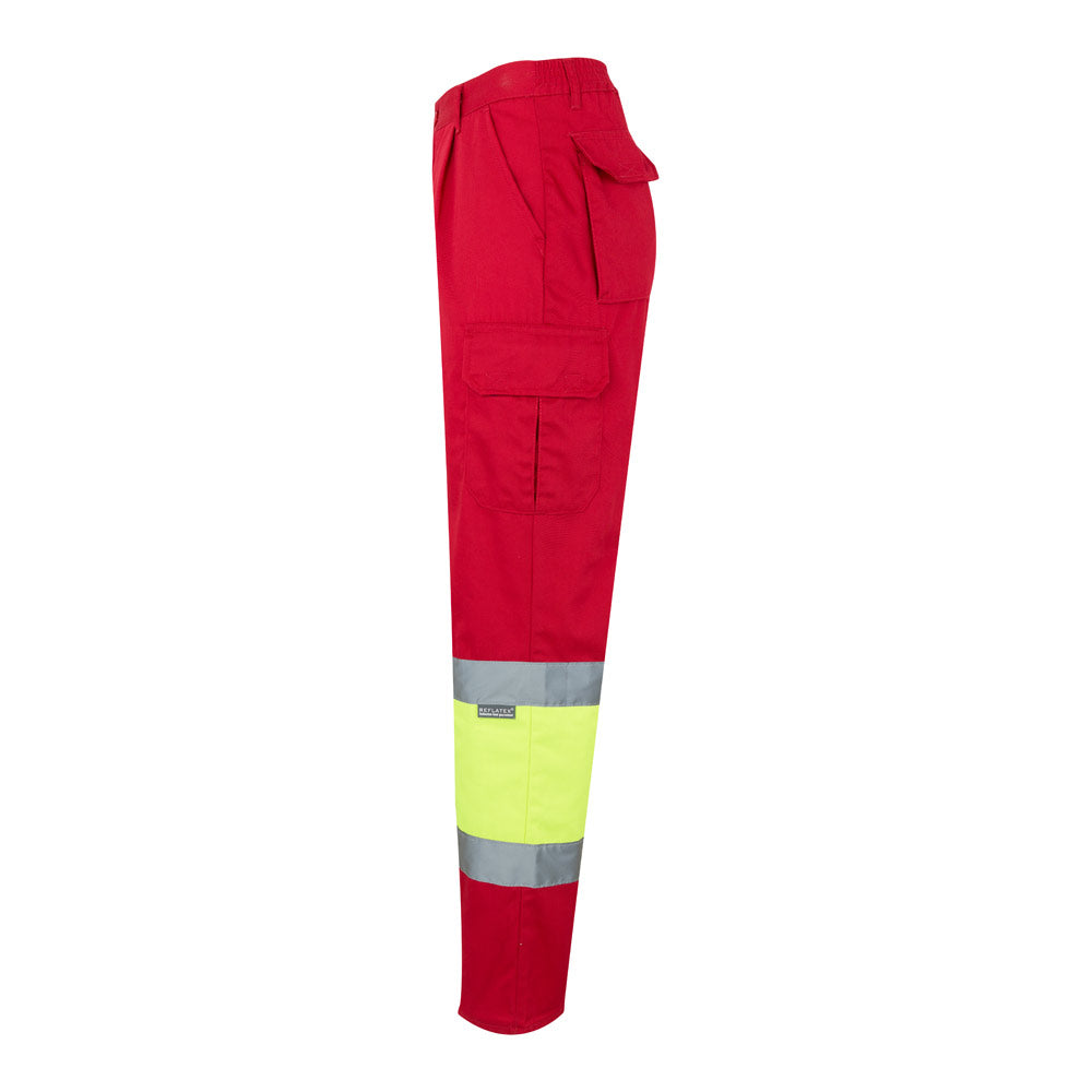 VL POSEIDON LARGE. Calças bicolor em sarja multibolsos (210g/m²), em algodão (20%) e poliéster (80%)