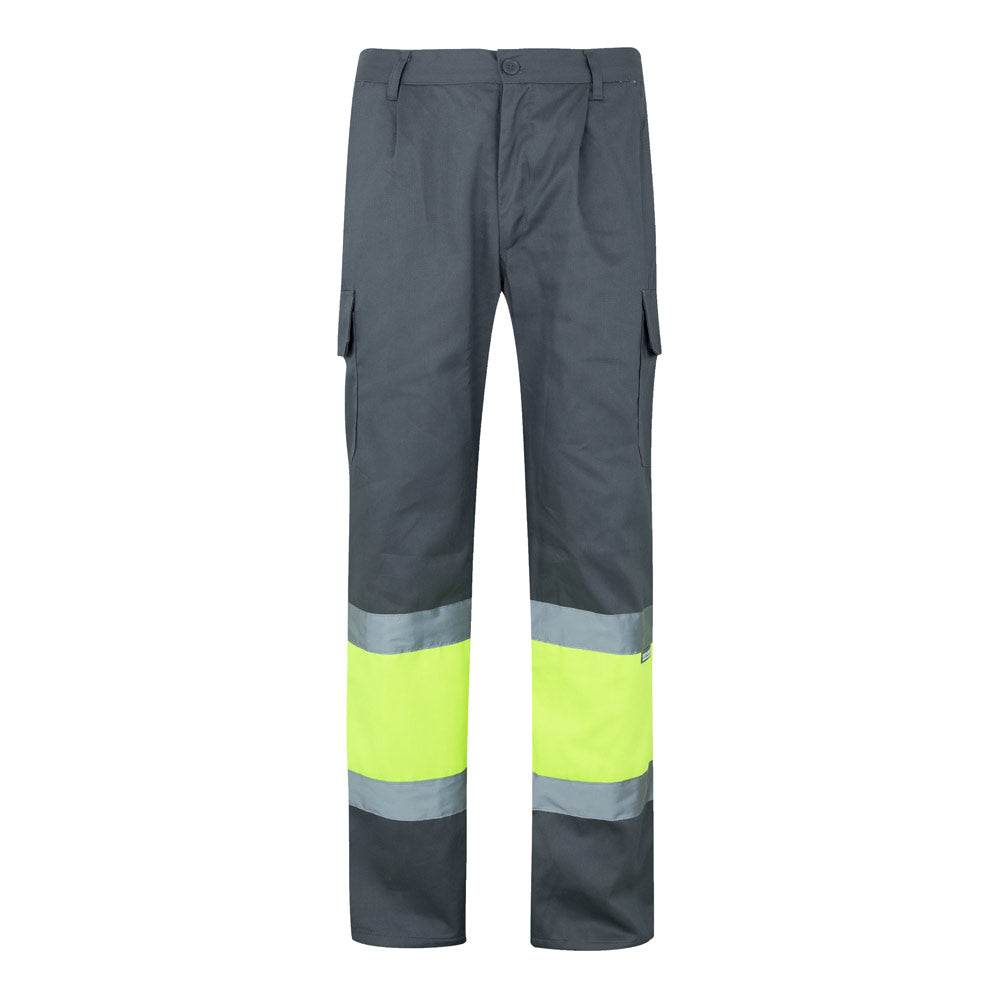 VL POSEIDON LARGE. Calças bicolor em sarja multibolsos (210g/m²), em algodão (20%) e poliéster (80%)