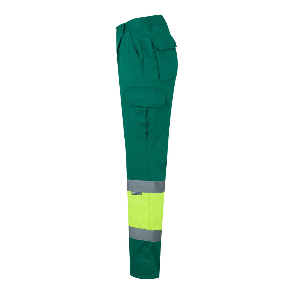 VL POSEIDON LARGE. Calças bicolor em sarja multibolsos (210g/m²), em algodão (20%) e poliéster (80%)