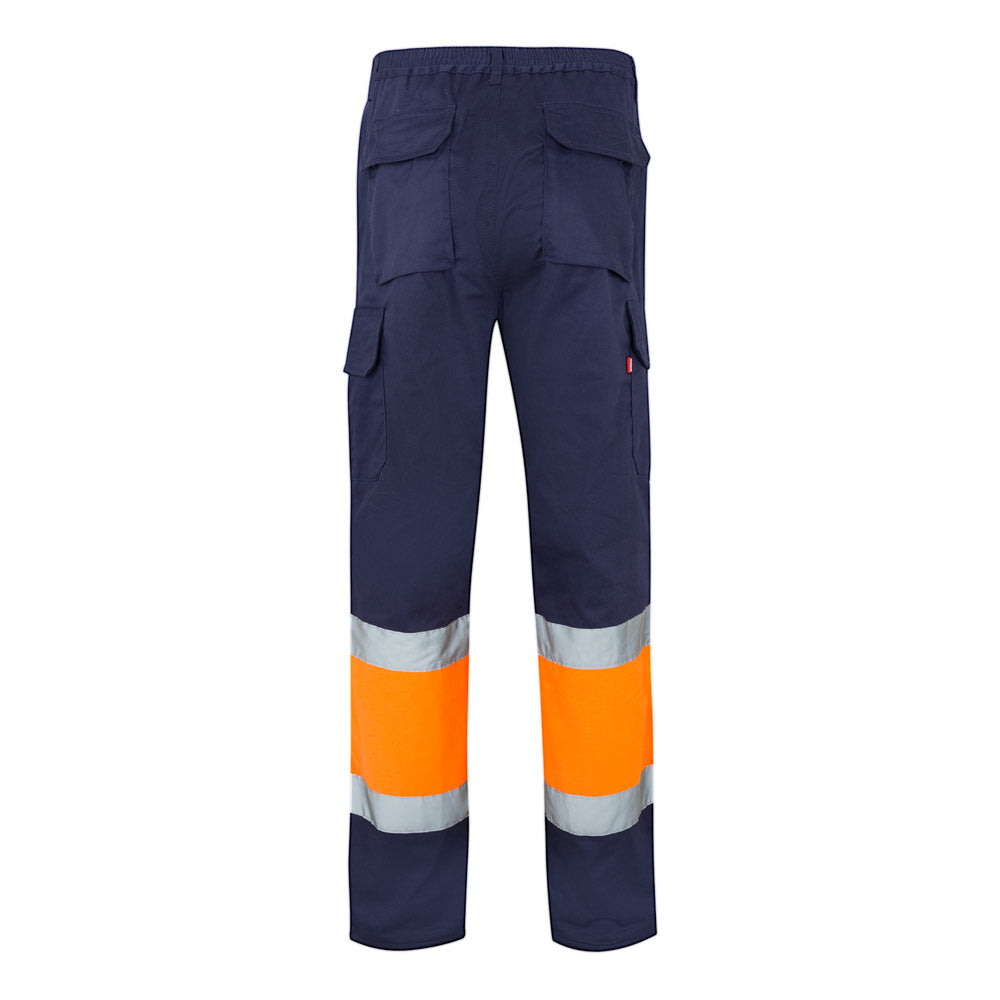VL POSEIDON LARGE. Calças bicolor em sarja multibolsos (210g/m²), em algodão (20%) e poliéster (80%)