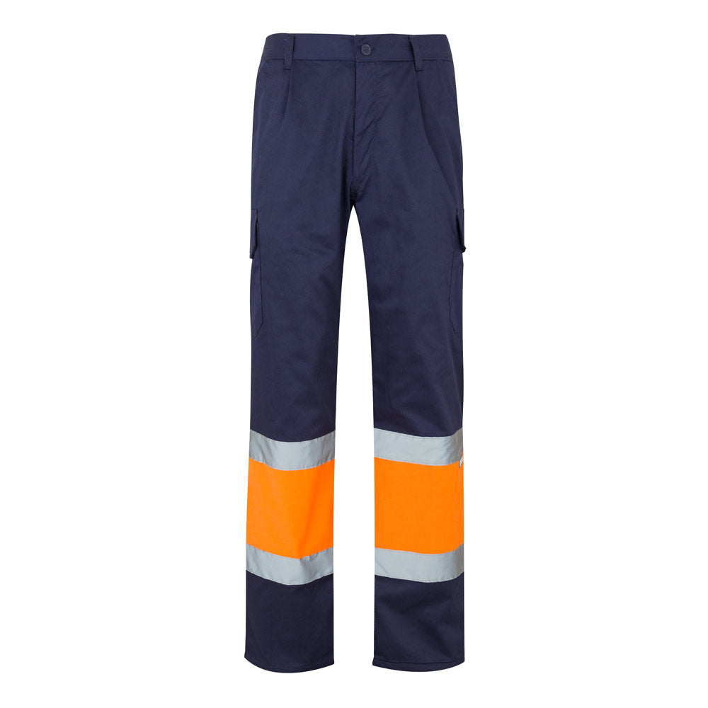 VL POSEIDON LARGE. Calças bicolor em sarja multibolsos (210g/m²), em algodão (20%) e poliéster (80%)