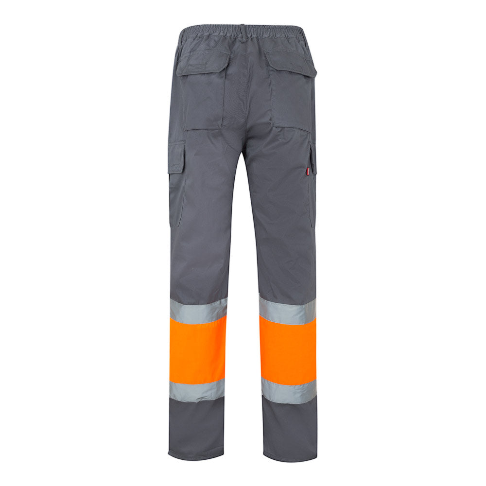 VL POSEIDON LARGE. Calças bicolor em sarja multibolsos (210g/m²), em algodão (20%) e poliéster (80%)