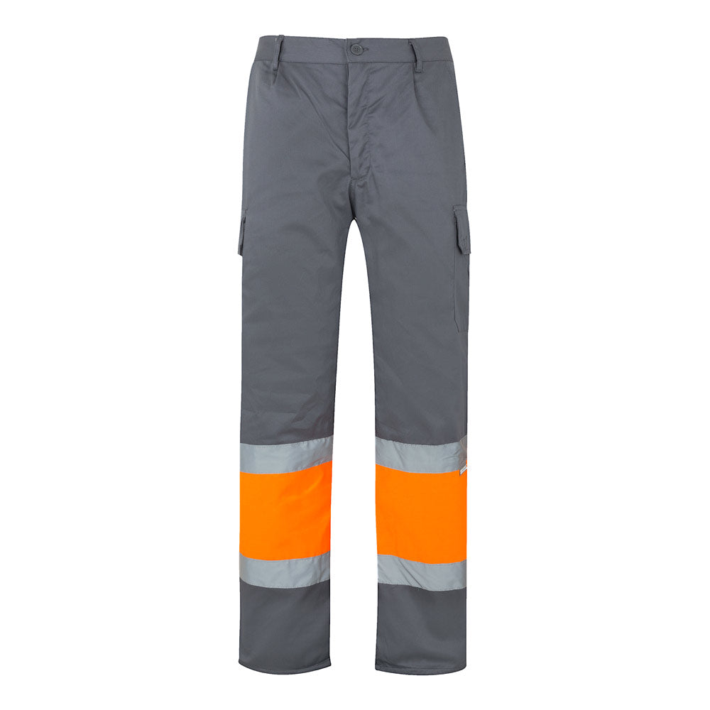 VL POSEIDON LARGE. Calças bicolor em sarja multibolsos (210g/m²), em algodão (20%) e poliéster (80%)