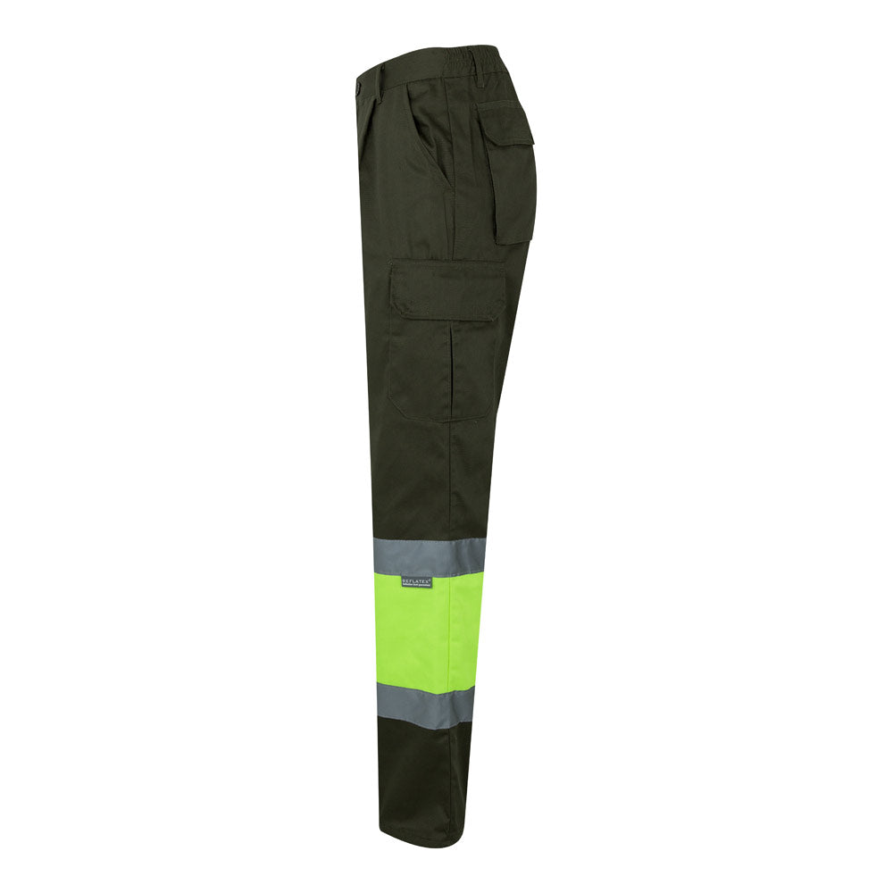 VL POSEIDON LARGE. Calças bicolor em sarja multibolsos (210g/m²), em algodão (20%) e poliéster (80%)