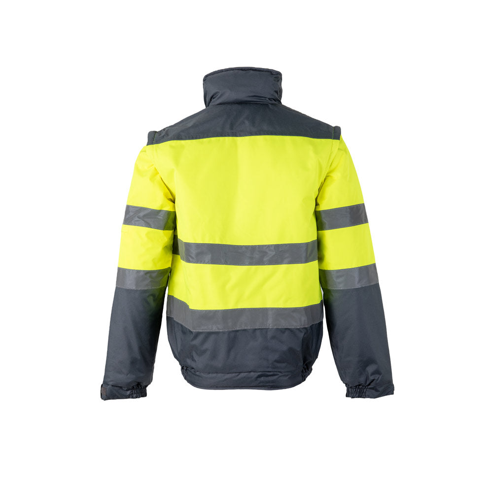 VL JUPITER. Casaco acolchoado bicolor (180g/m²) em poliéster (100%), com recobrimento de PU