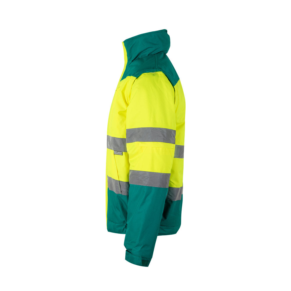 VL JUPITER. Casaco acolchoado bicolor (180g/m²) em poliéster (100%), com recobrimento de PU