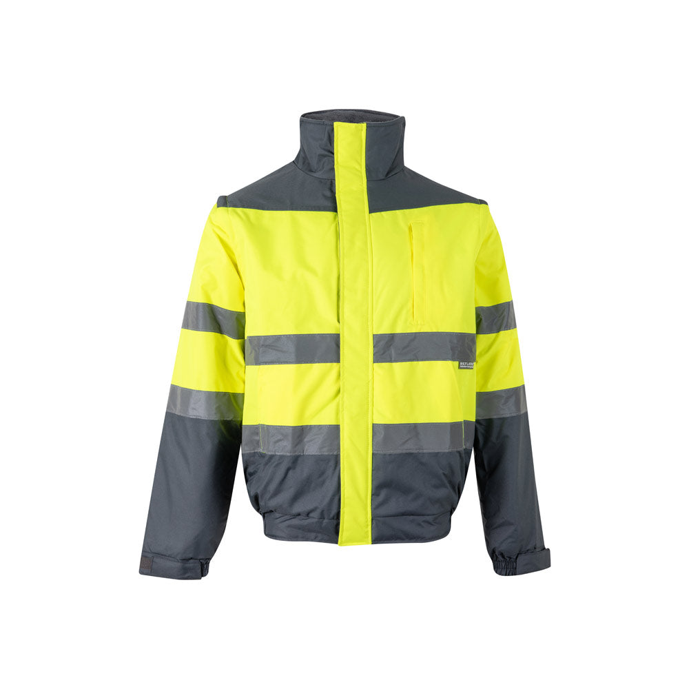 VL JUPITER LARGE. Casaco acolchoado bicolor (180g/m²) em poliéster (100%), com recobrimento de PU