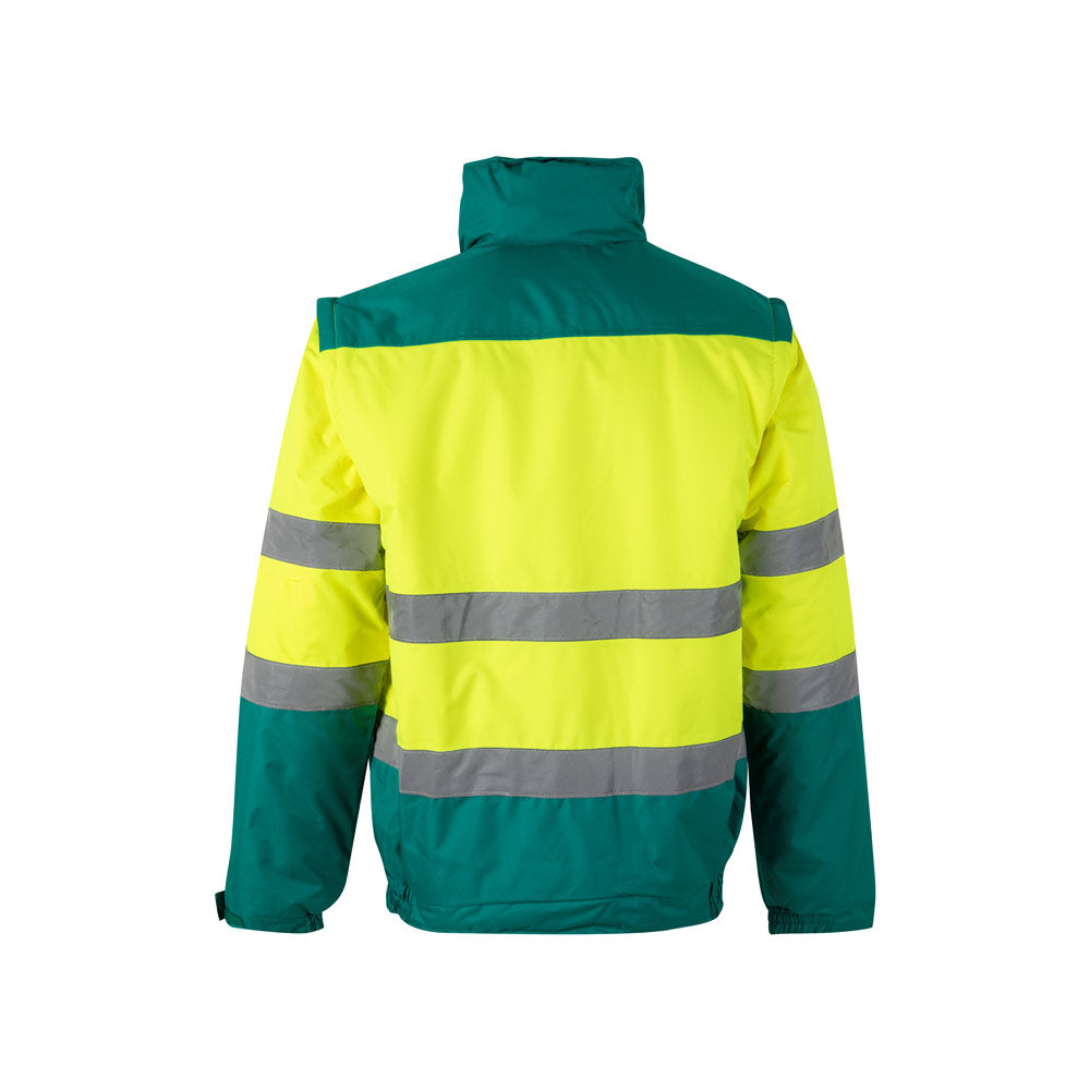 VL JUPITER LARGE. Casaco acolchoado bicolor (180g/m²) em poliéster (100%), com recobrimento de PU