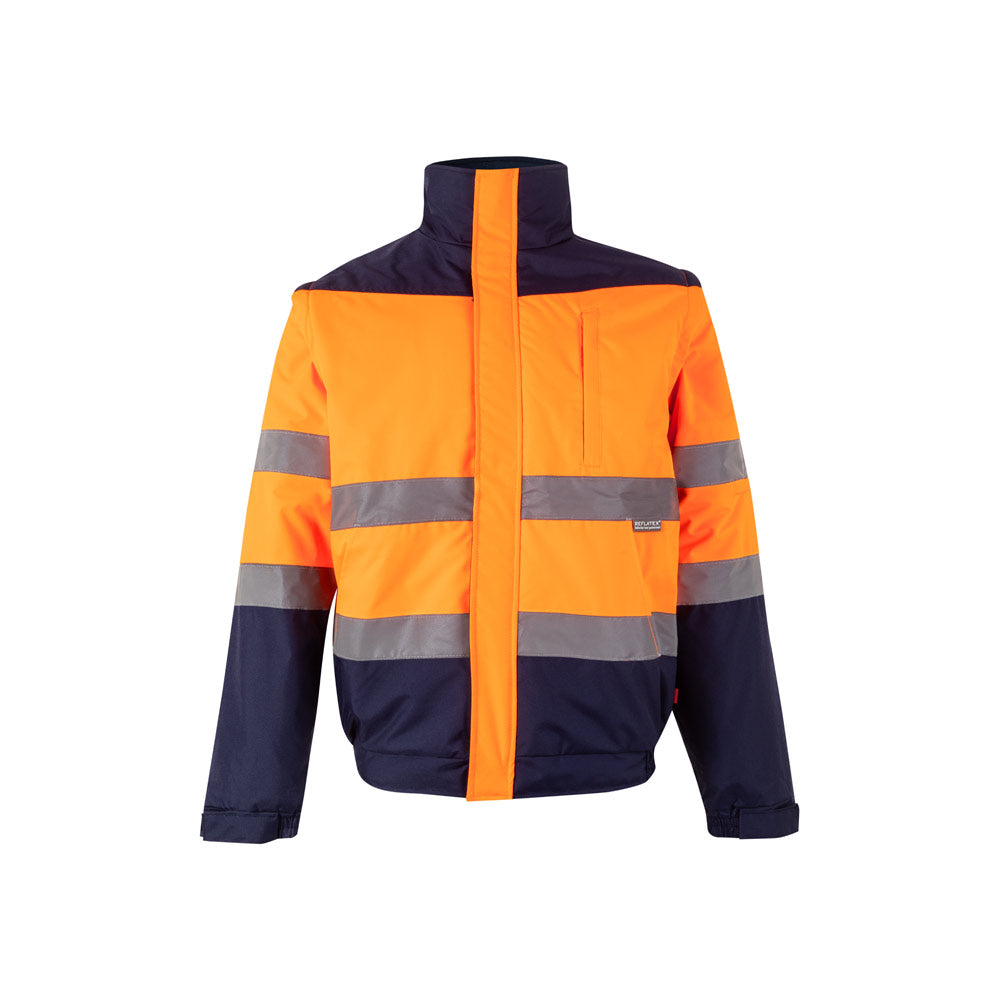 VL JUPITER LARGE. Casaco acolchoado bicolor (180g/m²) em poliéster (100%), com recobrimento de PU