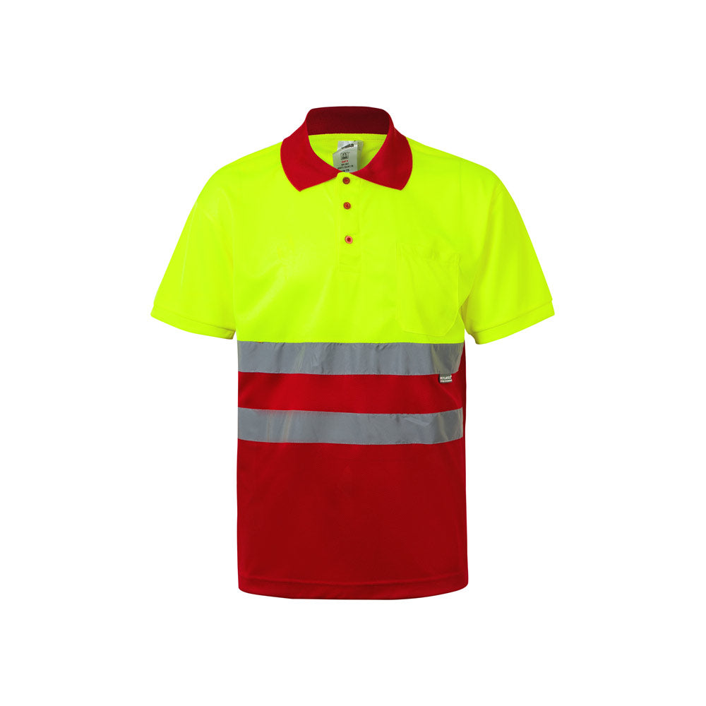 VL CUPID LARGE. Polo bicolor bird-eye (160g/m²) de manga curta, em poliéster (100%)