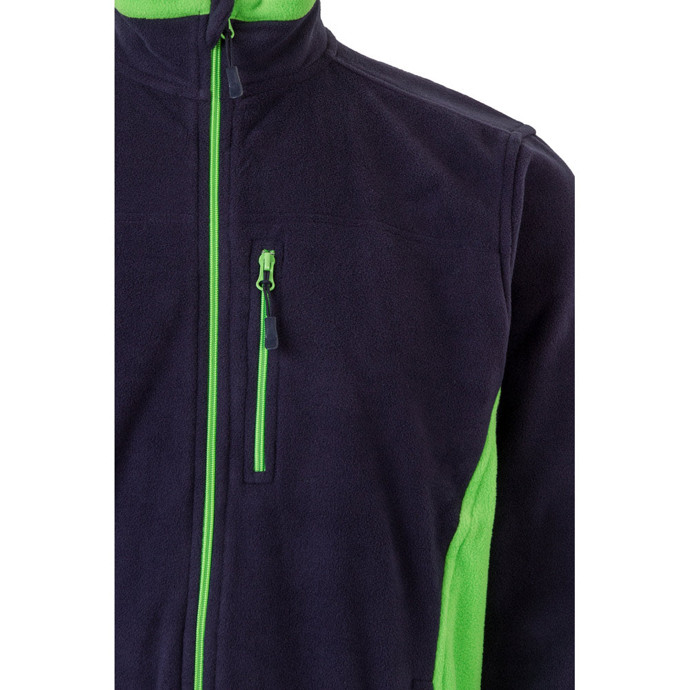 VL GERAS. Casaco polar bicolor (220g/m²) em poliéster (100%)