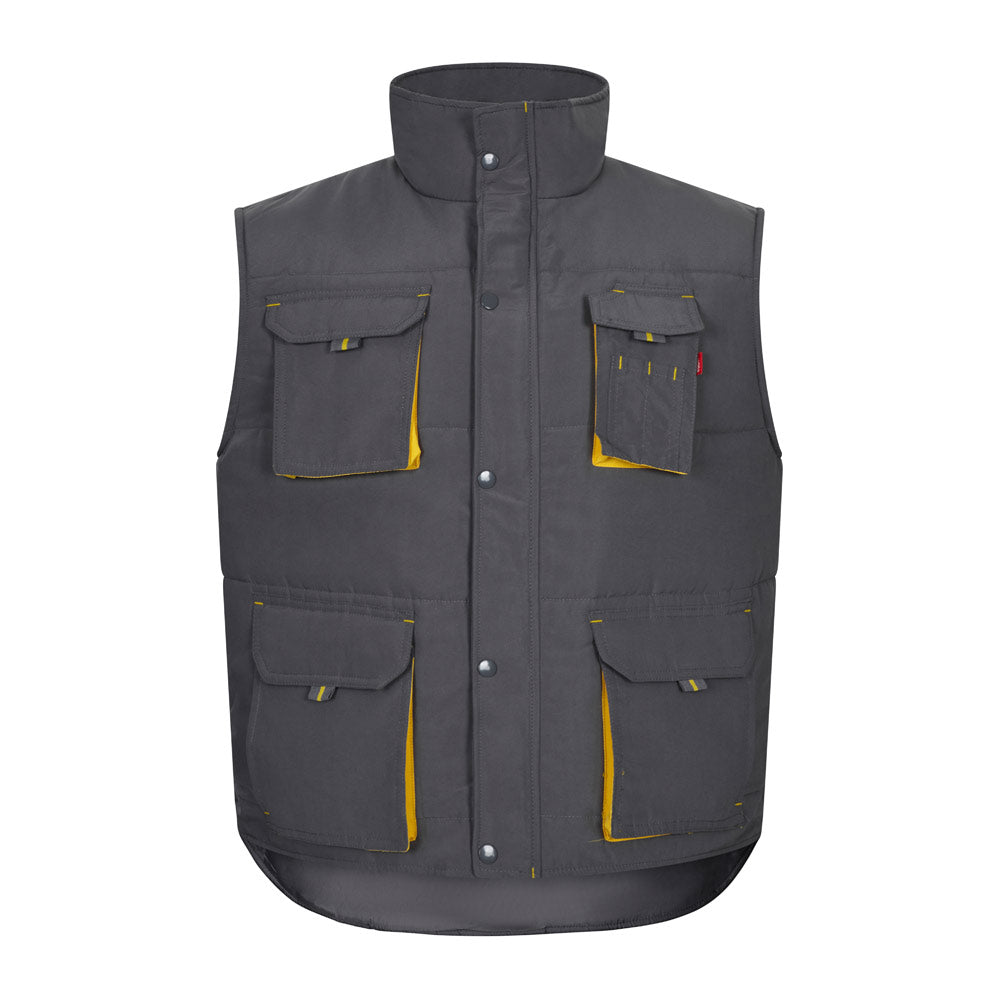 VL NERGAL. Colete acolchoado, bicolor multibolsos (120g/m²), em poliéster (100%)